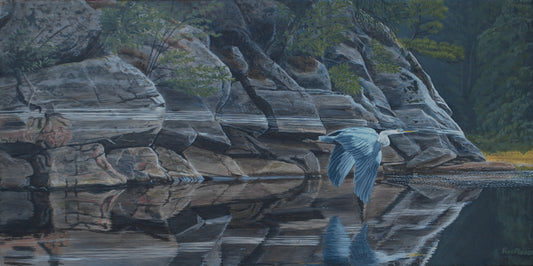 Flight of the Heron 10" x 20" - SOLD - image 0
