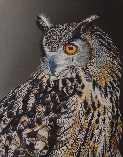 Eurasion Eagle Owl - 14"x11" original image 0