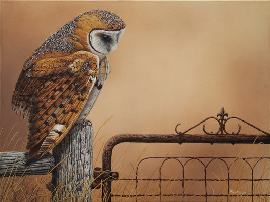 Gatekeeper - Barn Owl - 18"x24" -Sold- image 0